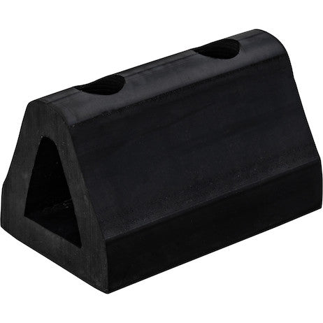 Load image into Gallery viewer, Extruded Rubber D-Shaped Bumper with 2 Holes - 4 x 3-3/4 x 6 Inch Long