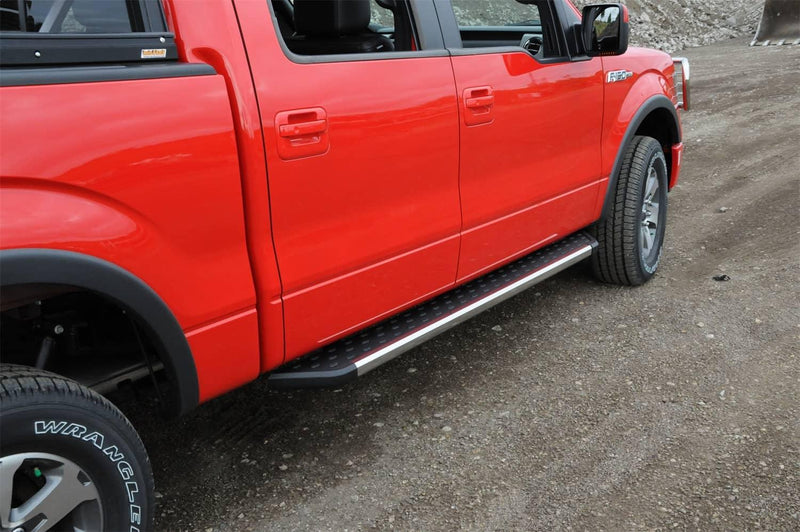 Load image into Gallery viewer, Dee Zee 86" NXT Black Cab Length Crew Cab Running Boards with Chrome Trim