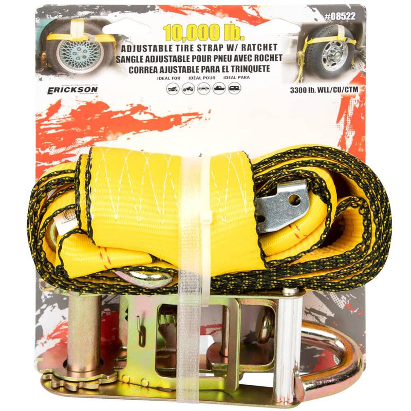 Load image into Gallery viewer, Erickson 10000 Lb Adjustable Tire Strap with Ratchet - ERI-58522 - Absolute Autoguard