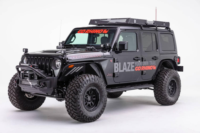 Load image into Gallery viewer, Go Rhino Front Bumper with Tubular Override Bar — 2007-2026 Jeep Gladiator/Wrangler/Wrangler JK - GOR-331101T - Absolute Autoguard