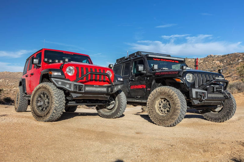 Load image into Gallery viewer, Go Rhino Front Bumper with Tubular Override Bar — 2007-2026 Jeep Gladiator/Wrangler/Wrangler JK - GOR-331101T - Absolute Autoguard