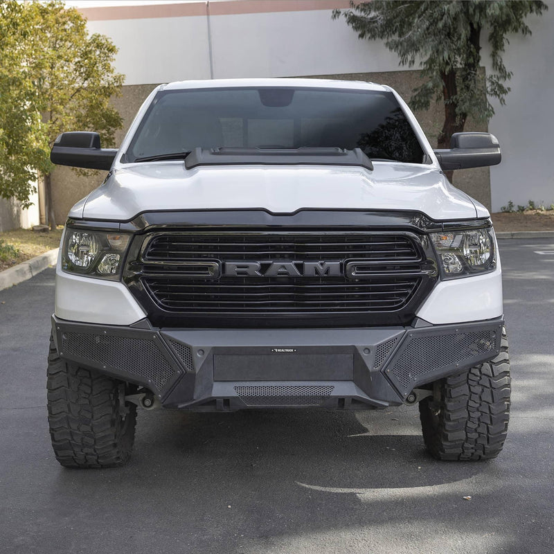 Load image into Gallery viewer, Go Rhino Element Front Bumper with Power Actuated Hide-away Light Bar Mount — 2019-2024 Ram 1500 - GOR-341301T - Absolute Autoguard