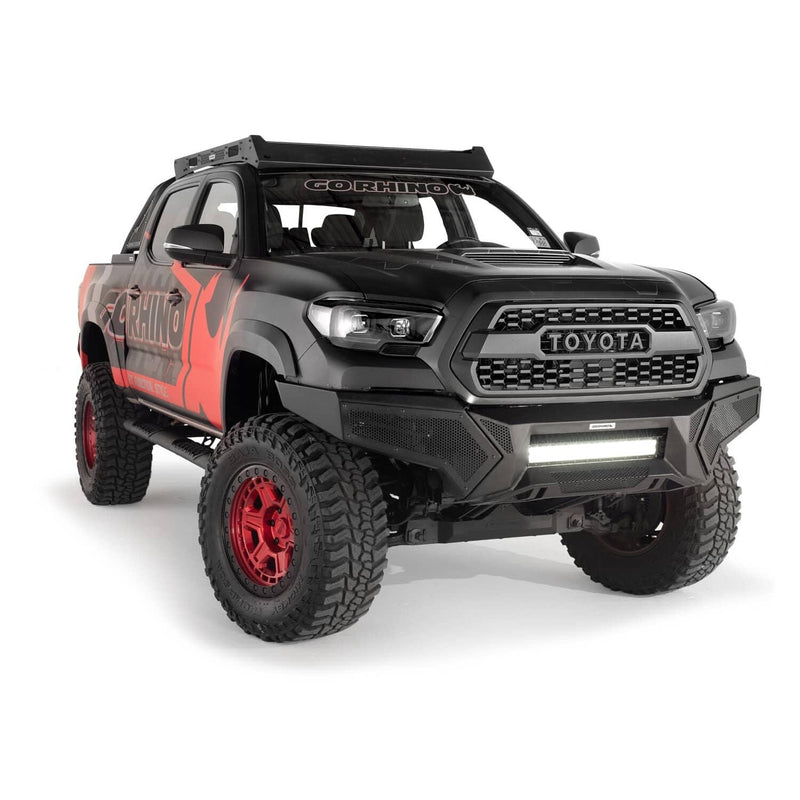 Load image into Gallery viewer, Go Rhino Textured Black Element Front Bumper — 2016-2023 Toyota Tacoma - GOR-343891T - Absolute Autoguard