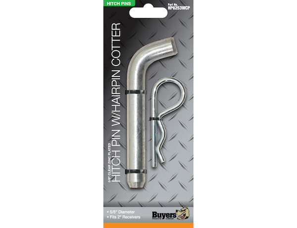Load image into Gallery viewer, 5/8 x 3.3 Inch Clear Zinc Hitch Pin with Cotter - Retail Packaged