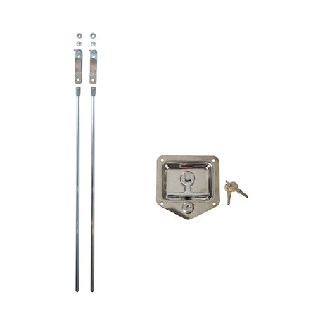 Load image into Gallery viewer, Stainless Triple Point T-Handle Latch with Mounting Holes and Rods