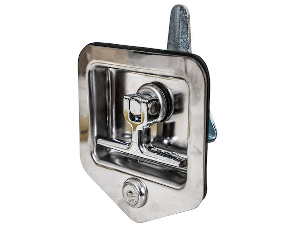 Load image into Gallery viewer, Stainless Single Point T-Handle Latch with Blind Studs/Gasket/Cylinder with Keys