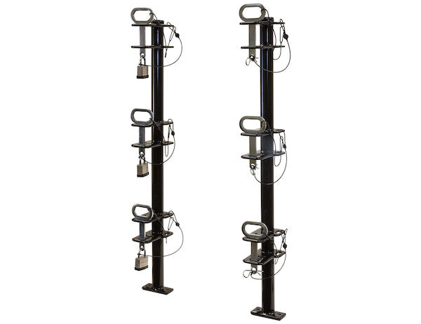 Load image into Gallery viewer, 4-Position Channel Style Lockable Trimmer Rack for Open Landscape Trailers