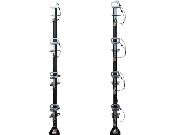 Load image into Gallery viewer, 4-Position Channel Style Lockable Trimmer Rack for Open Landscape Trailers