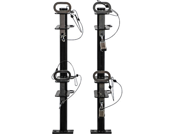 Load image into Gallery viewer, 2 Position Channel-Style Lockable Trimmer Rack for Open Landscape Trailers