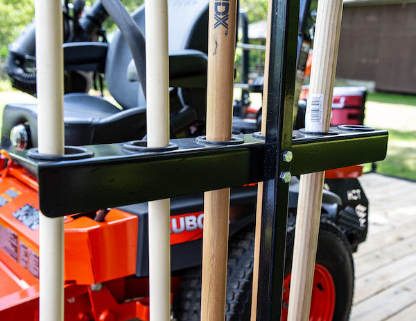 Load image into Gallery viewer, Vertical Hand Tool Rack for Open Landscape Trailers