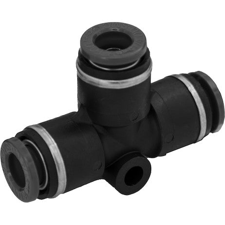 Load image into Gallery viewer, Brass/Poly DOT Push-In Union Tee 1/4 Inch Tube O.D.