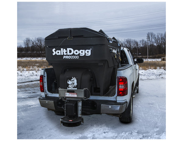 Load image into Gallery viewer, SALTDOGG® PRO ELECTRIC POLY HOPPER SPREADER WITH PINTLE CHAIN CONVEYOR