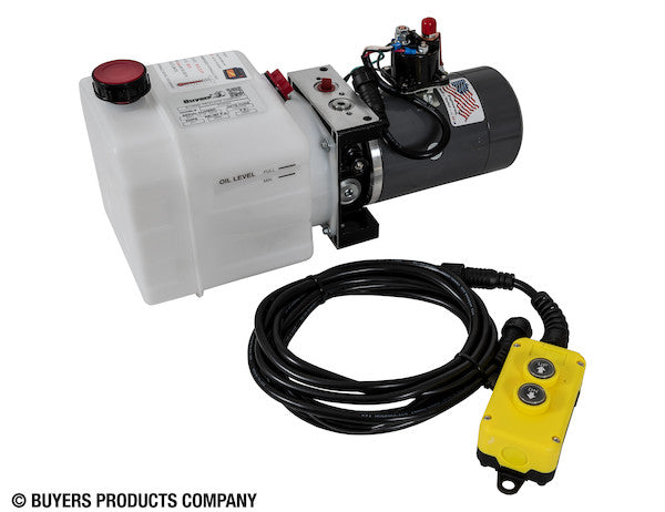 Load image into Gallery viewer, Buyers 3-Way DC Power Unit-Electric Controls Horizontal 0.75 Gallon Poly Reservoir