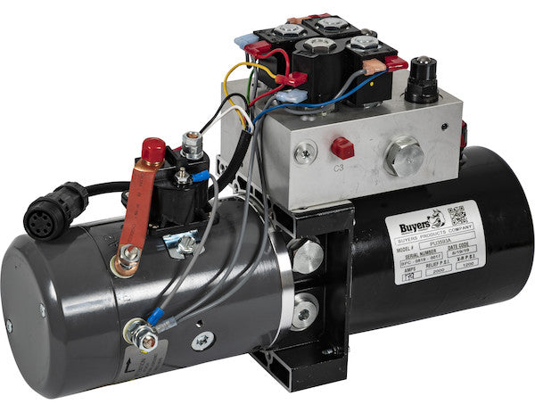 Load image into Gallery viewer, Buyers 4-Way/3-Way DC Power Unit-Electric Controls Horizontal 0.32 Gallon Reservoir
