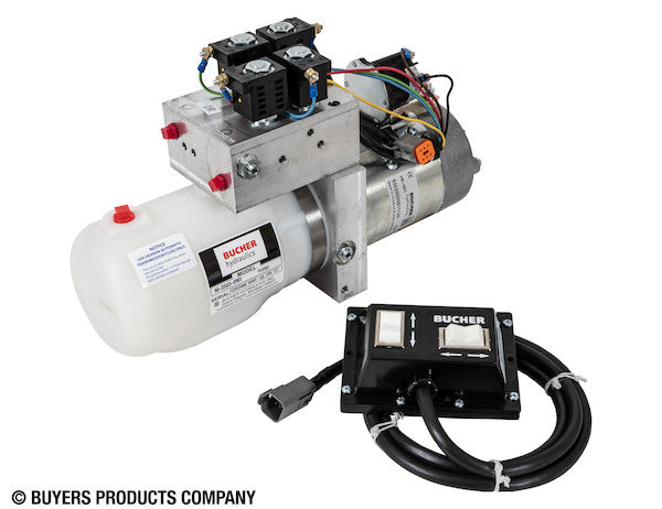 Load image into Gallery viewer, 4-Way/3-Way DC Power Unit-Electric Controls Horizontal 0.32 Gallon Reservoir