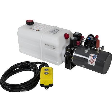 Load image into Gallery viewer, Buyers 4-Way DC Power Unit-Electric Controls Horizontal 1.5 Gallon Poly Reservoir