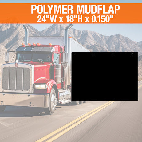 Load image into Gallery viewer, Super Durable Black Polymer Mudflaps 24x18 Inch