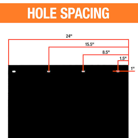 Load image into Gallery viewer, Super Durable Black Polymer Mudflaps 24x36 Inch
