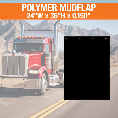 Load image into Gallery viewer, Super Durable Black Polymer Mudflaps 24x36 Inch