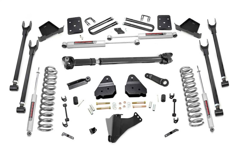 Load image into Gallery viewer, Rough Country 6 Inch Lift Kit, 4-Link, No OVLD, D/S, N3 Shocks - 2017-2022 Ford F-250 Super Duty/F-350 Super Duty