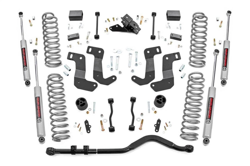 Load image into Gallery viewer, Rough Country 3.5 Inch Lift Kit, C/A Drop, 4-Door, Premium N3 - 2018-2023 Jeep Wrangler