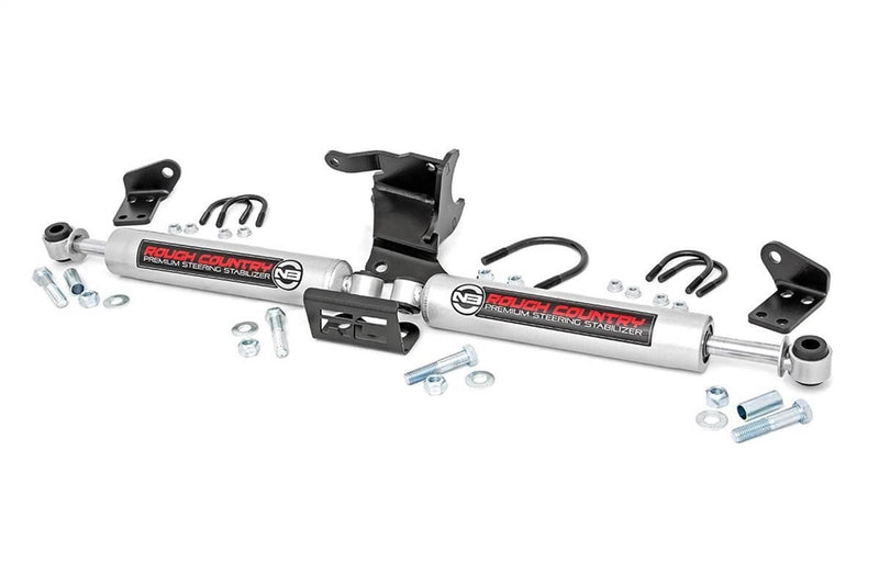 Load image into Gallery viewer, Rough Country N3 Steering Stabilizer, Dual, 2.5-8 Inch Lift - 2018-2025 Jeep Gladiator/Wrangler