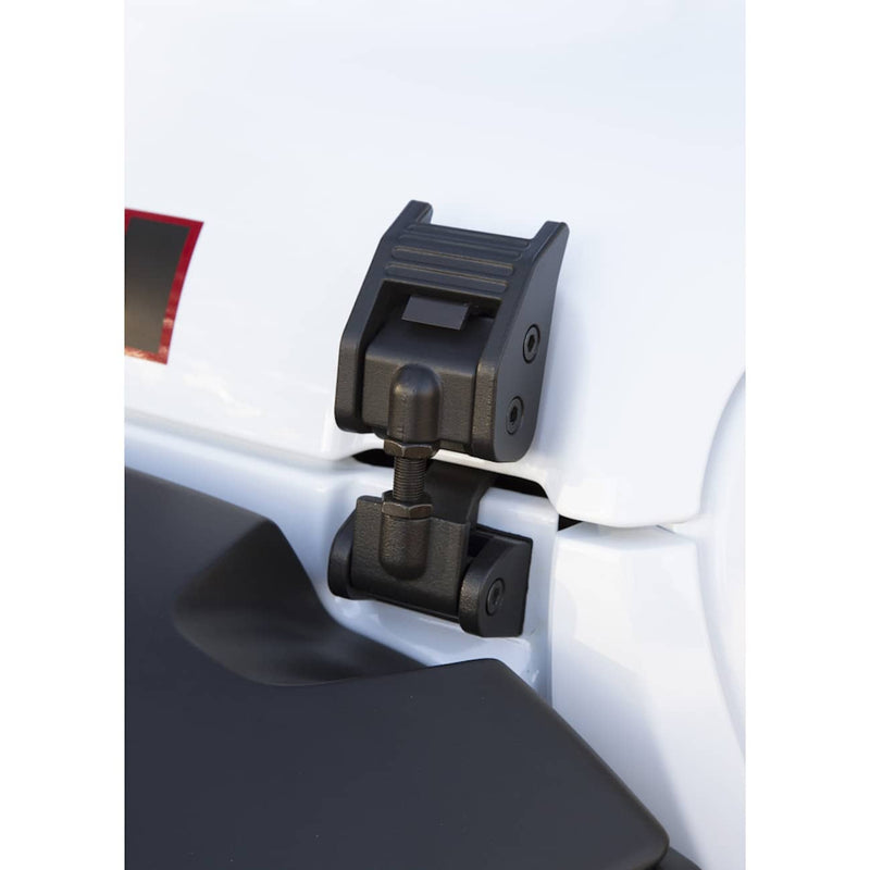 Load image into Gallery viewer, Rugged Ridge Textured Black Hood Catch (pair) — 2018-2025 Jeep Gladiator/Wrangler - RGG-11210.27 - Absolute Autoguard