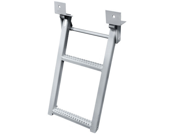 Load image into Gallery viewer, 2-Rung Black Retractable Truck Steps with Nonslip Tread - 17.38 x 30.25 Inch