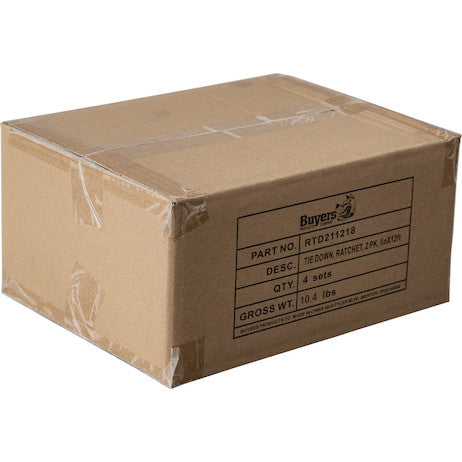 Load image into Gallery viewer, 1 Inch x 12 Foot Ratchet Strap Tie Down (2-Pack) - Sold in Cases of Four (Eight total straps per case)