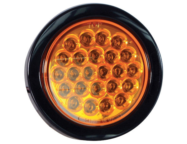 Load image into Gallery viewer, 4 Inch Quad Flash Amber Round Recessed Strobe