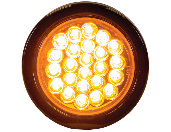 Load image into Gallery viewer, 4 Inch Quad Flash Amber Round Recessed Strobe
