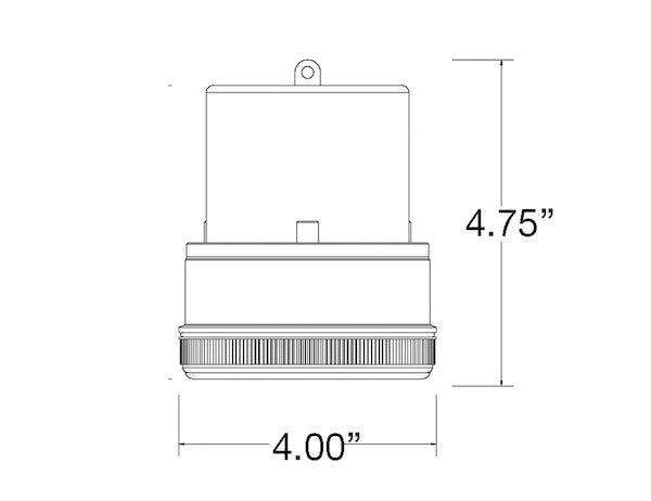 Load image into Gallery viewer, 5 Inch by 4 Inch Portable Amber LED Beacon Light