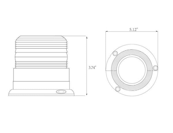 Load image into Gallery viewer, 5 Inch by 4 Inch Amber LED Beacon Light