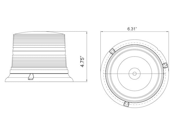 Load image into Gallery viewer, 6.5 Inch by 5 Inch 8 Joule Incandescent Beacon Strobe Light