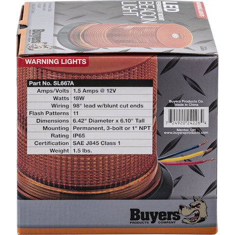 Load image into Gallery viewer, Class 1 6.1 Inch Tall LED Amber Beacon Light