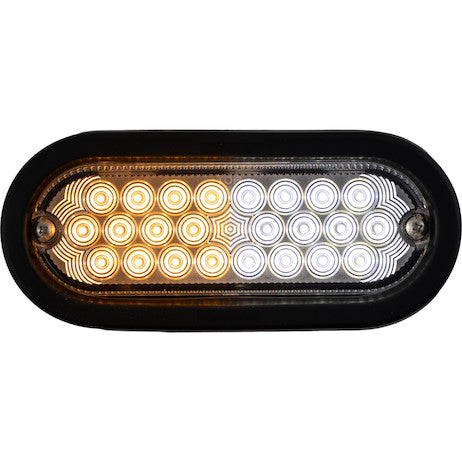 Load image into Gallery viewer, 6 Inch Quad Flash Oval Recessed Strobe Light - Amber/Clear
