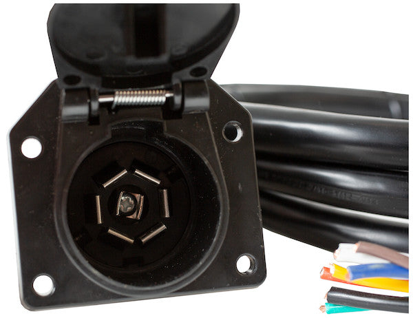 Load image into Gallery viewer, 7-Way Truck Side Flat Pin Trailer Connector