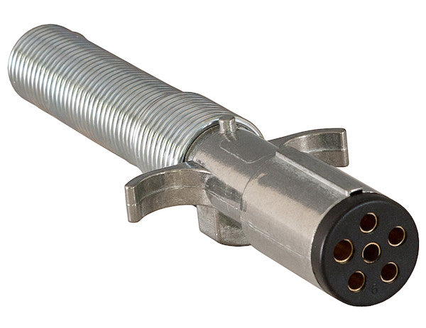 Load image into Gallery viewer, 6-Way Die-Cast Metal Trailer Connector with Spring - Trailer Side