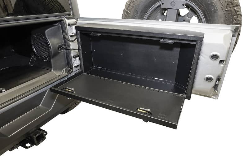 Load image into Gallery viewer, Tuffy Security Products Tailgate Lockbox — 2007-2018 Jeep Wrangler/Wrangler JK - TFF-359-01 - Absolute Autoguard
