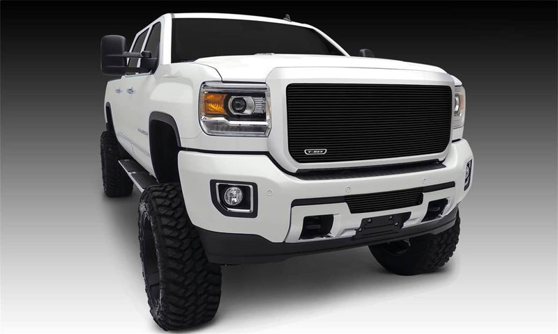 Load image into Gallery viewer, T-Rex Black Billet Bumper Inserts — 2015-2019 GMC Sierra 2500 HD/Sierra 3500 HD - TRE-25211B - Absolute Autoguard