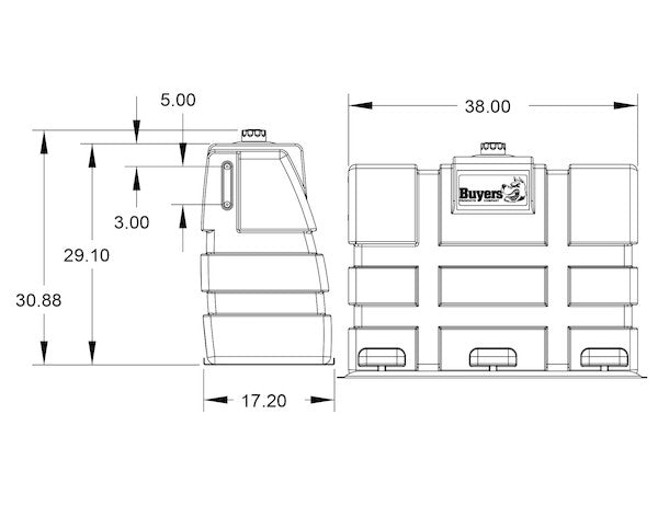 Load image into Gallery viewer, 50 Gallon Upright Polymer Hydraulic Reservoir