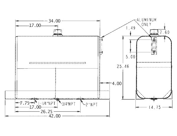 Load image into Gallery viewer, 50 Gallon Upright Steel Hydraulic Reservoir