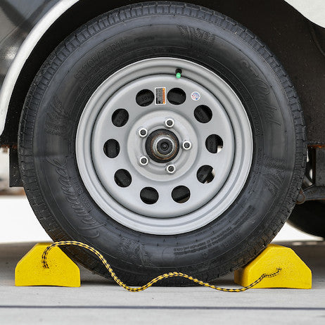 Load image into Gallery viewer, Composite Wheel Chock Set 9.5x6x4 Inch with 32.75 Inch Rope