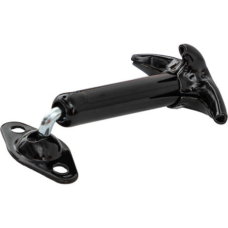 Load image into Gallery viewer, Spring-Loaded 90 Hood Catch with Keeper and Hardware - Black Enamel Finish