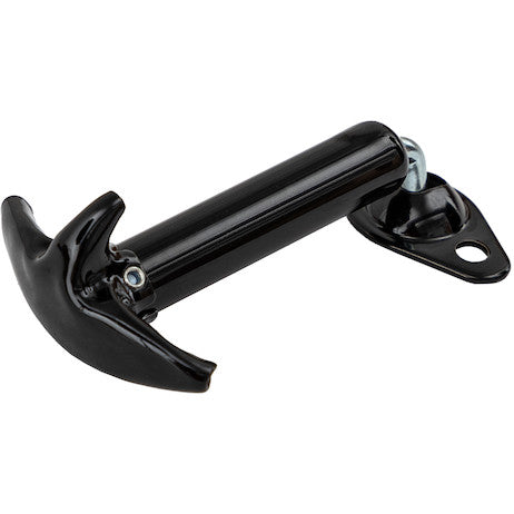 Load image into Gallery viewer, Spring-Loaded 90 Hood Catch with Keeper and Hardware - Black Enamel Finish
