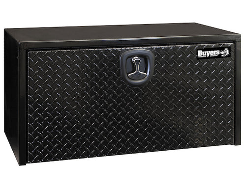 18x18x36 Inch Black Steel Underbody Truck Box With Aluminum Door - 1702505 - Buyers Products