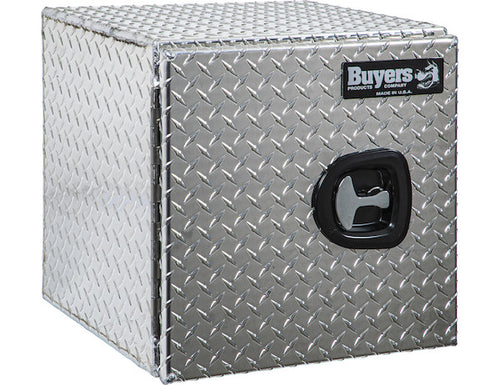 18x18x60 Inch Diamond Tread Aluminum Underbody Truck Box - Double Barn Door, 3-Point Compression Latch - 1705215 - Buyers Products
