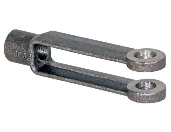 Adjustable Yoke End 5/8-18 NF Thread And 5/8 Inch Diameter Thru-Hole Zinc Plated - B27087ANFZ - Buyers Products