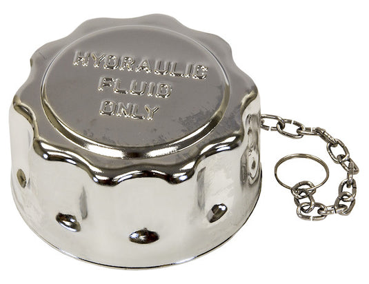 Chrome Filler-Strainer Breather Cap Assembly With Locking Tab - TFA005715L - Buyers Products
