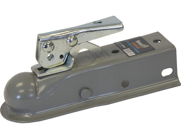 Load image into Gallery viewer, Straight Tongue Coupler - 1-7/8 Inch Ball, 2 Inch Channel, 200 Pound Tongue Weight, Primed Steel
